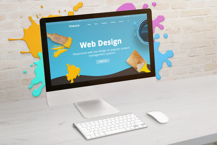 web design and development concept with a computer screen
